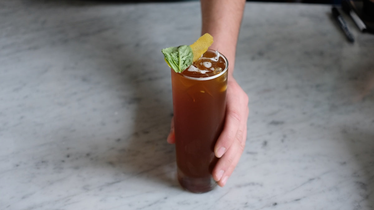 espresso tonic with garnish