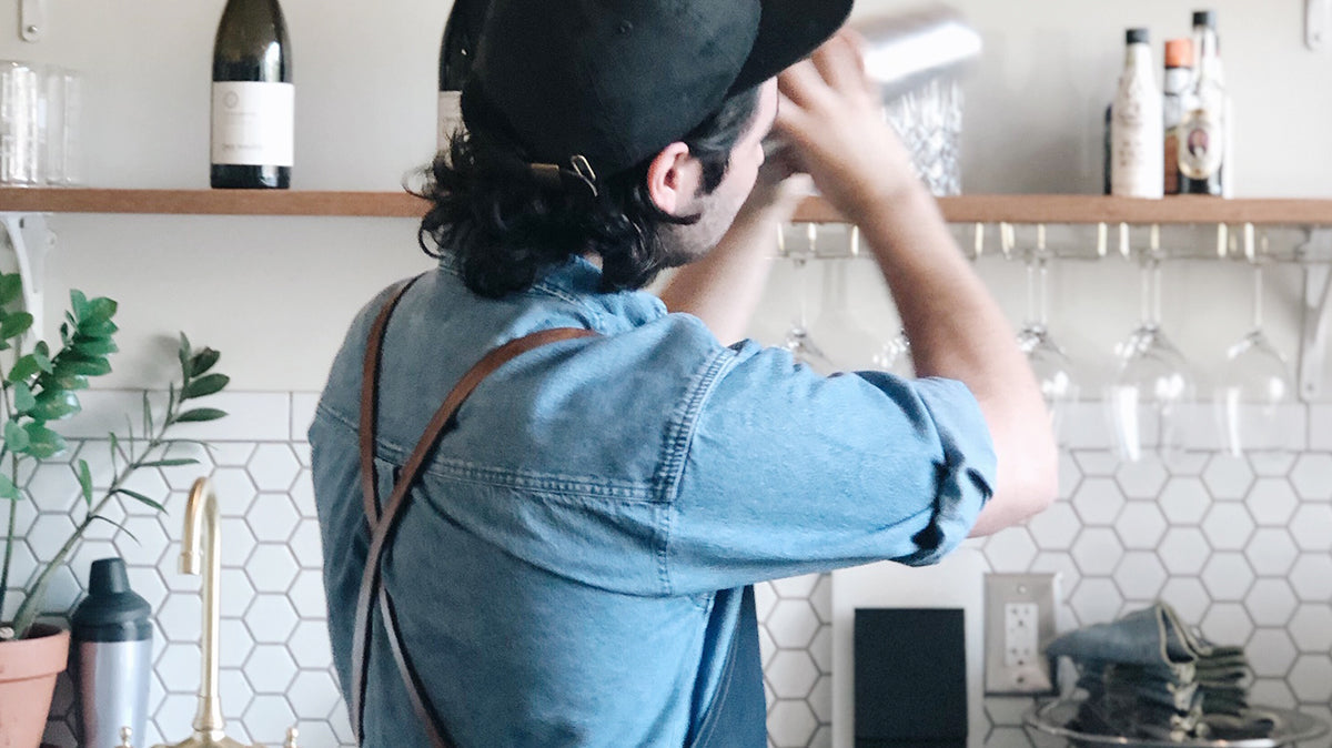 barista shaking espresso and ice
