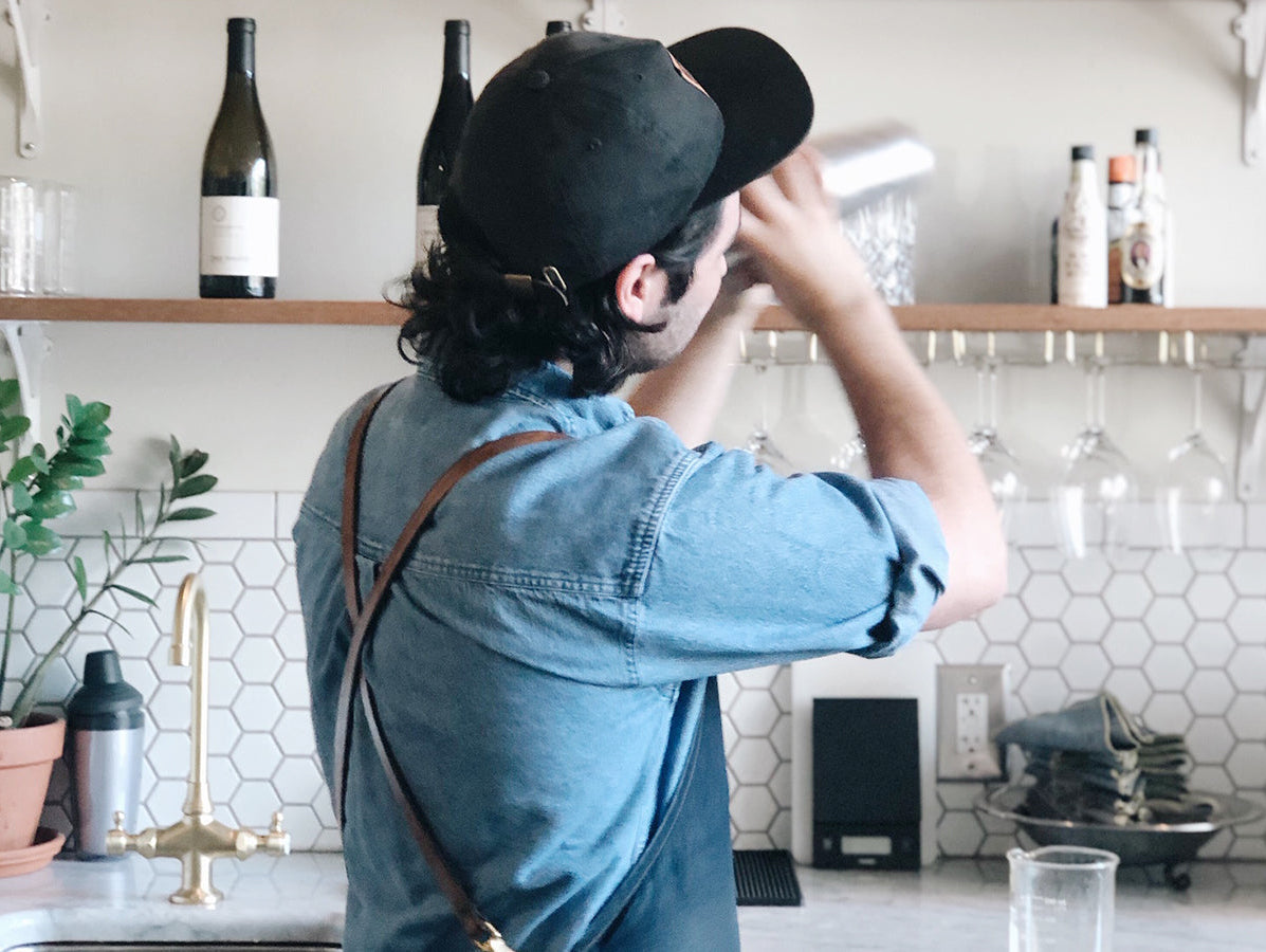 barista shaking espresso and ice