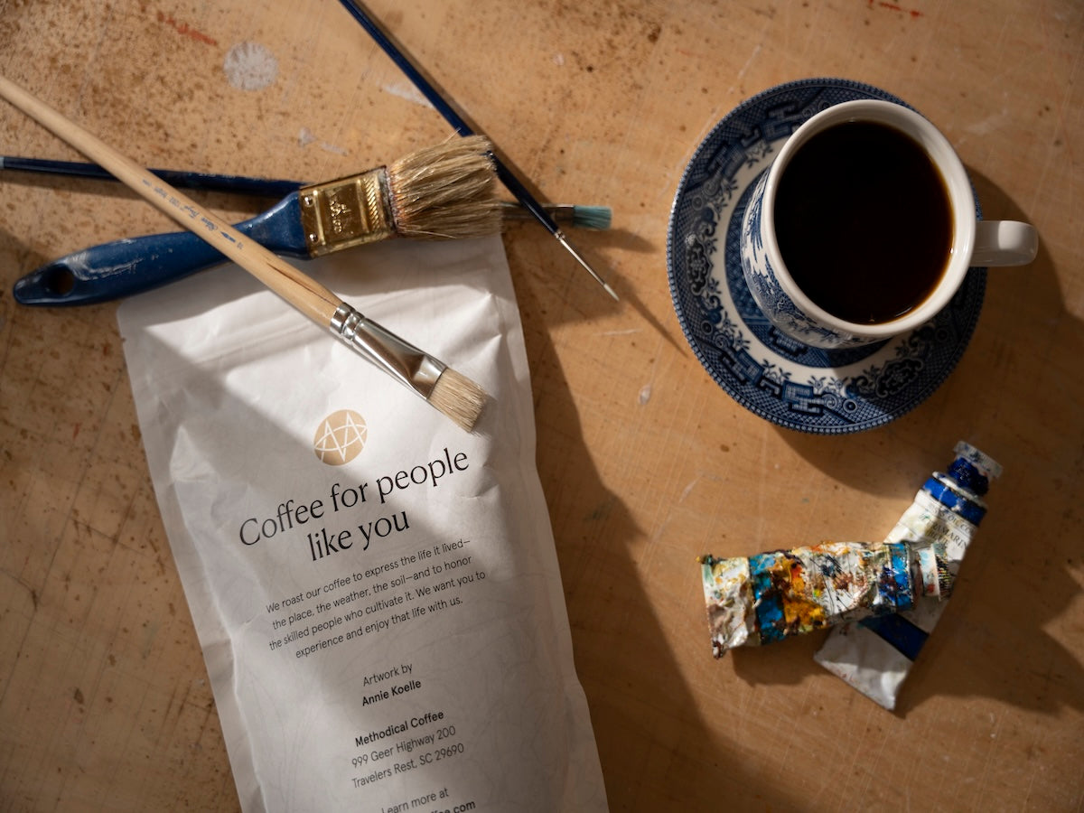 americano next a coffee bag