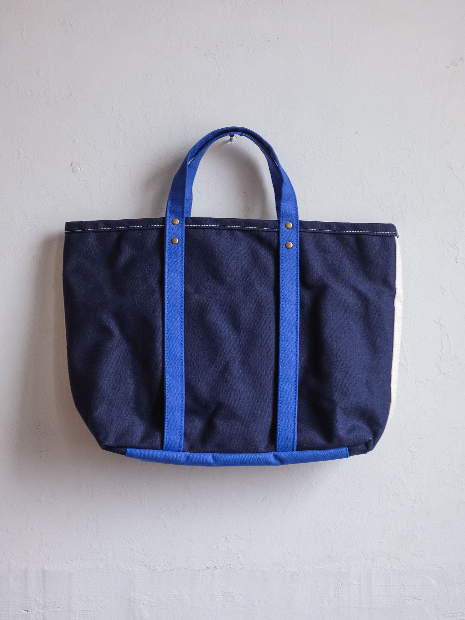 90s USA製 L.L.BEAN ホワイト ネイビー トートバッグ ビンテージ TEMBEA LOFTMAN別注 3Tone Tote テンベア 完売品