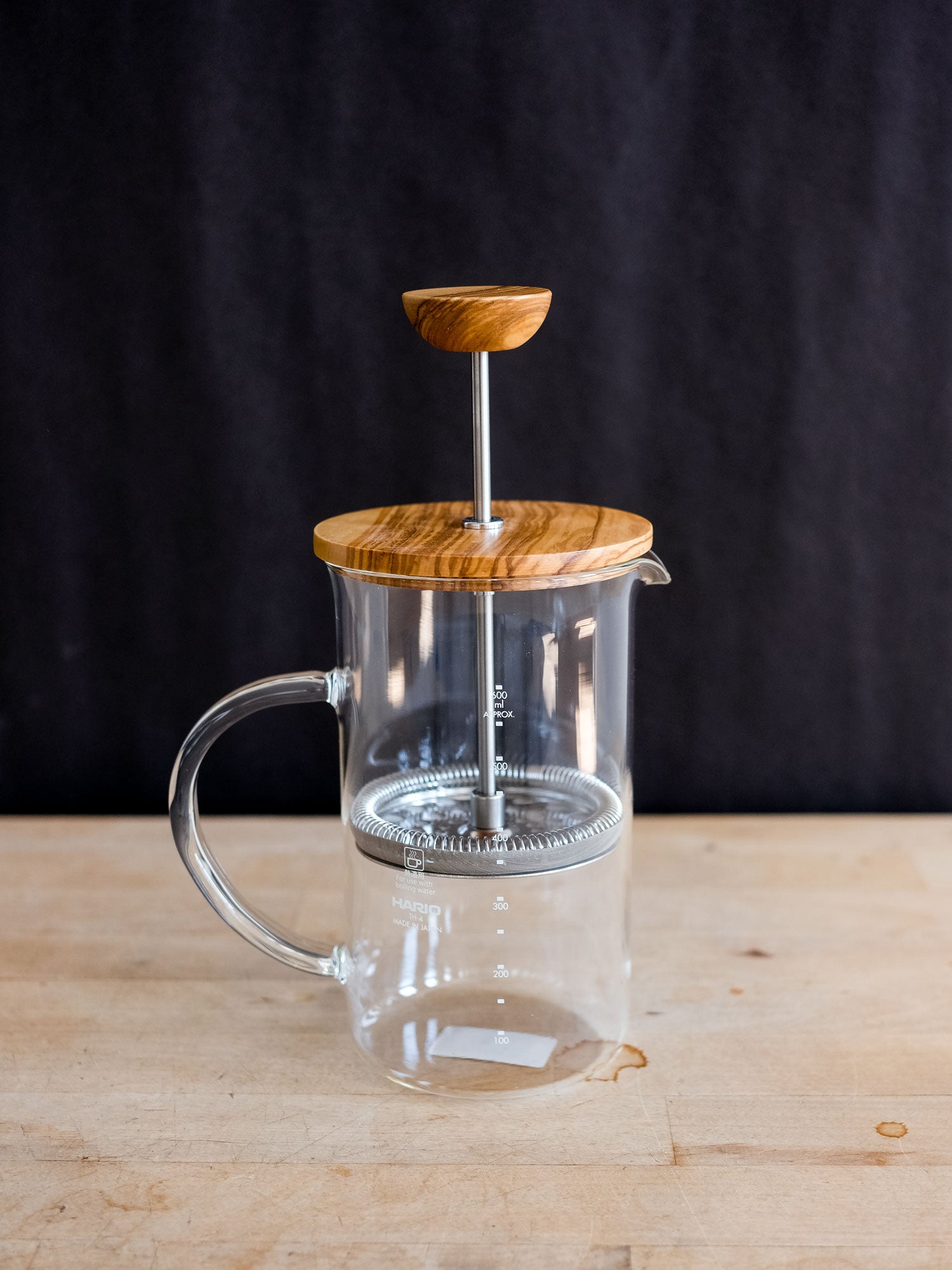 Hario Olive Wood Coffee and Tea Press