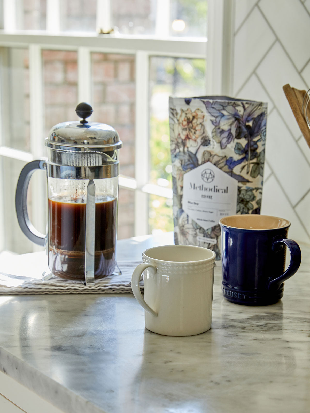 3 Pound Coffee Sampler With 4 Cup French Press - Santa Lucia Coffee